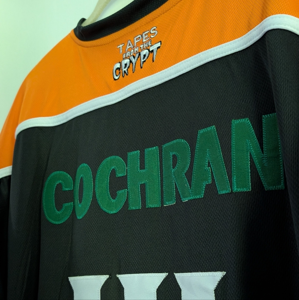 ๐ฌ Tapes From The Crypt Halloween III Silver Shamrock Hockey Jersey - Rare L - Picture 7 of 8